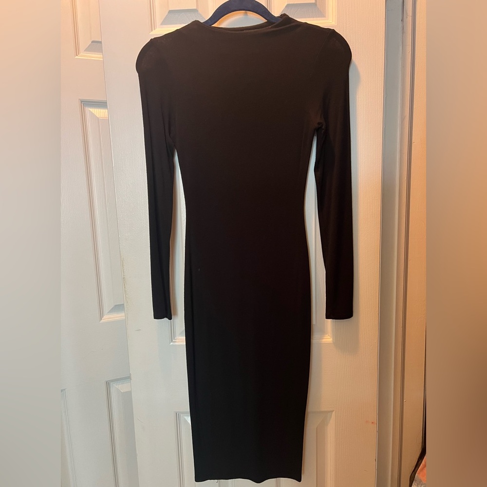 Naked Wardrobe Classic Black Long Sleeve Dress